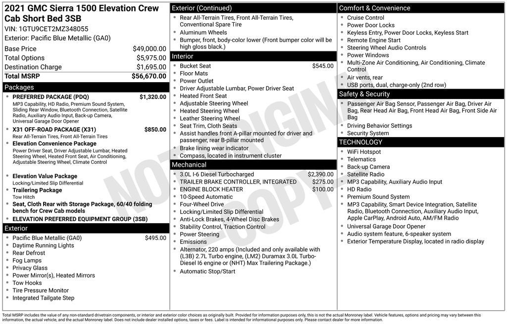 2021 GMC Sierra 1500 Elevation