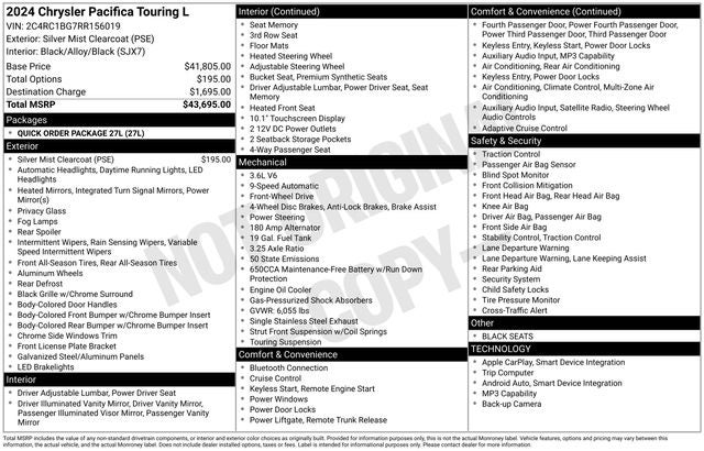2024 Chrysler Pacifica Touring L