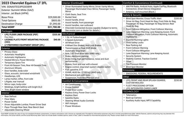 2023 Chevrolet Equinox AWD 2FL