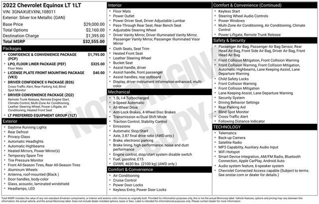 2022 Chevrolet Equinox AWD LT