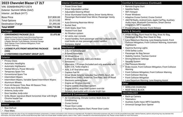 2023 Chevrolet Blazer AWD 2LT