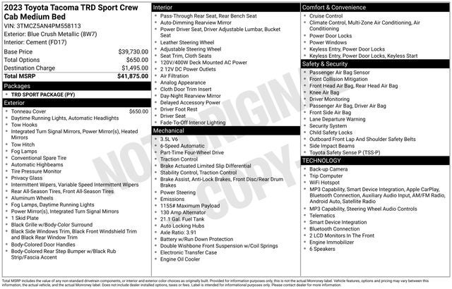 2023 Toyota Tacoma TRD Sport