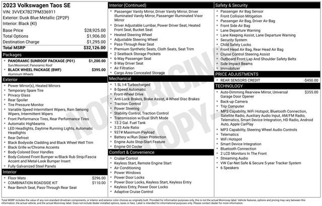 2023 Volkswagen Taos 1.5T SE