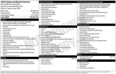 2022 Subaru Outback Premium