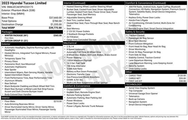 2023 Hyundai Tucson Limited
