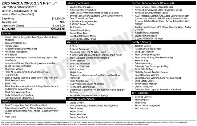 2025 Mazda Mazda CX-50 2.5 S Premium Package