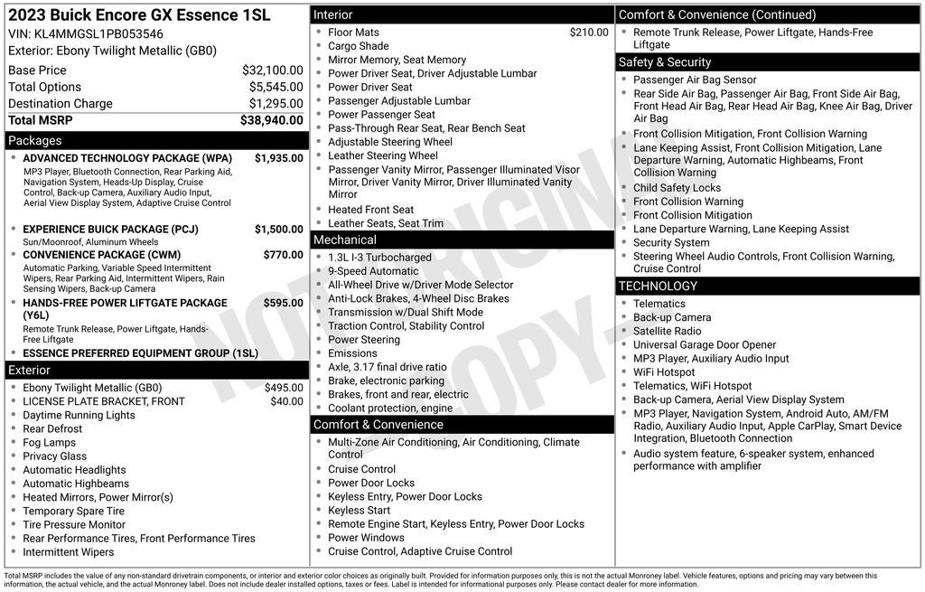 2023 Buick Encore GX Essence AWD