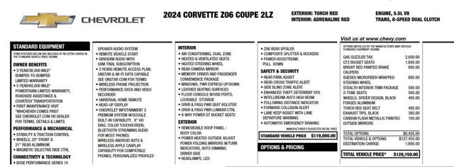 2024 Chevrolet Corvette 2LZ