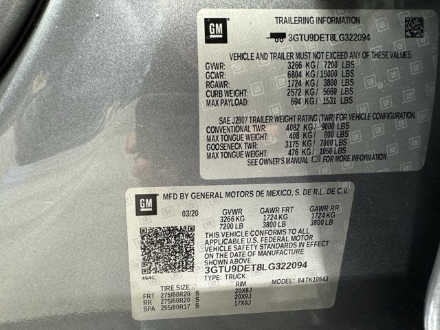 2020 GMC Sierra 1500 SLT