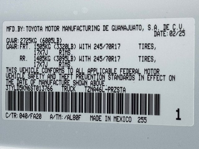 2025 Toyota Tacoma 4WD SR