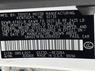 2020 Lexus ES ES 350