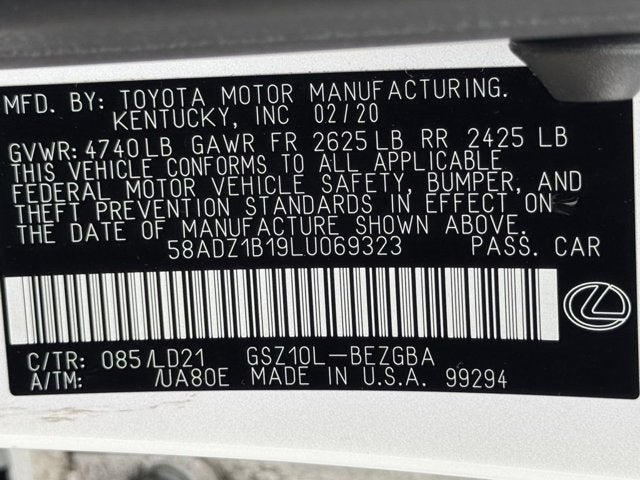 2020 Lexus ES ES 350