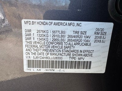 2020 Acura MDX w/Advance Pkg